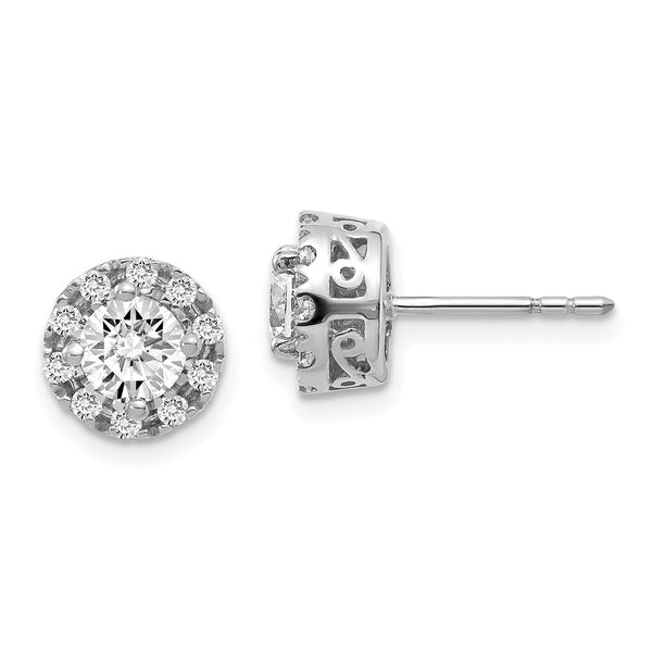 14k White Gold Diamond Semi-mount Stud Earrings-WBC-EM5483-025-WA