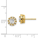 14k Diamond Semi-mount Stud Earrings-WBC-EM5483-025-YA