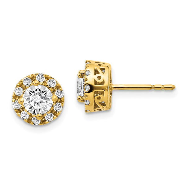 14k Diamond Semi-mount Stud Earrings-WBC-EM5483-025-YA