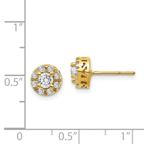 14k Diamond Semi-mount Stud Earrings-WBC-EM5484-025-YA