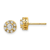 14k Diamond Semi-mount Stud Earrings-WBC-EM5484-025-YA