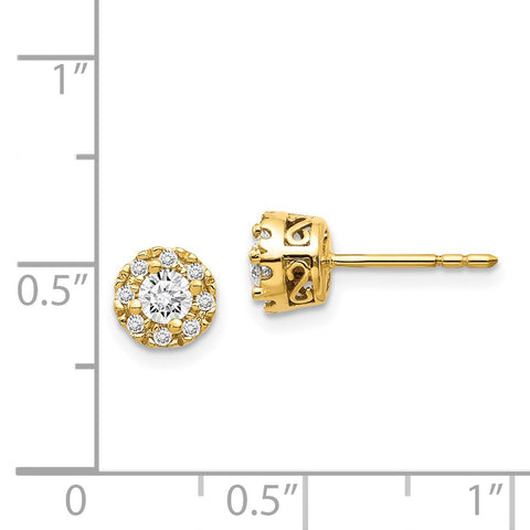 14k Diamond Semi-mount Stud Earrings-WBC-EM5485-010-YA