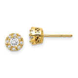 14k Diamond Semi-mount Stud Earrings-WBC-EM5485-010-YA