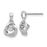 14k White Gold Fancy Moving Diamond Earrings-WBC-EM5488-001-WA