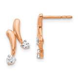 14k Rose Gold Diamond Earrings-WBC-EM5491-020-RA