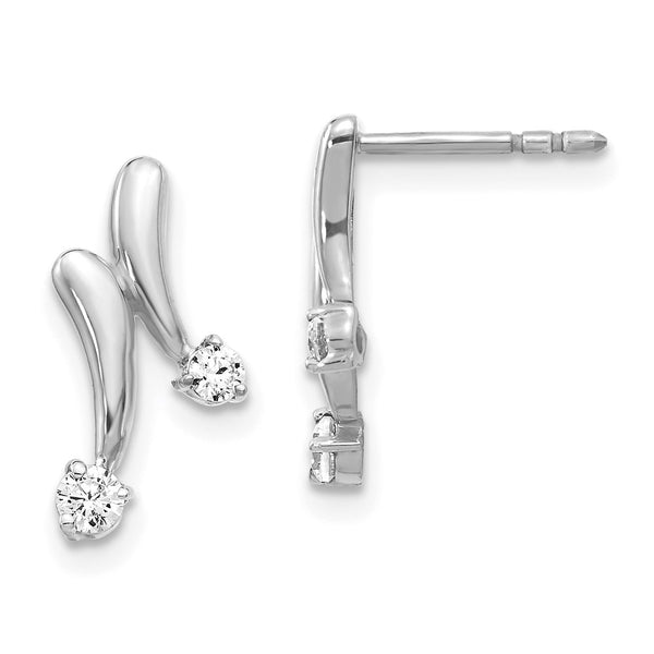 14k White Gold Diamond Earrings-WBC-EM5491-020-WA