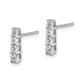 14k White Gold 4-stone Diamond Post Earrings-WBC-EM5496-050-WA