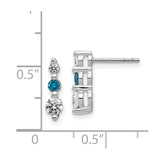 14k White Gold Blue/White Diamond Earrings-WBC-EM5497-BD-062-WA