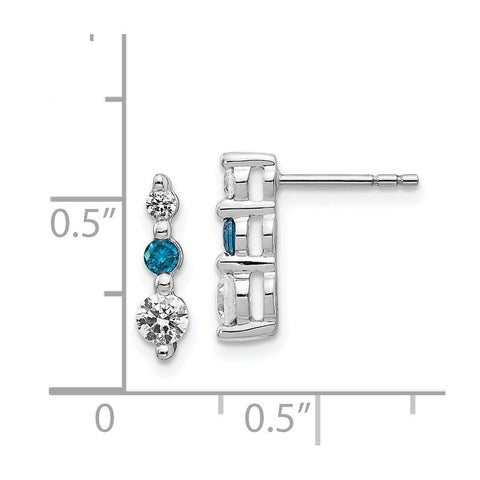 14k White Gold Blue/White Diamond Earrings-WBC-EM5497-BD-062-WA