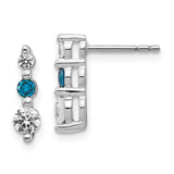 14k White Gold Blue/White Diamond Earrings-WBC-EM5497-BD-062-WA