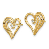 14k AA Diamond heart earring-WBC-EM5524-004-YA