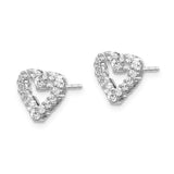 14k White Gold Diamond Heart Earrings-WBC-EM5529-050-WA