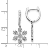 14k White Gold Diamond Snowflake Earrings-WBC-EM5538-050-WA