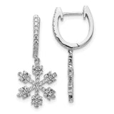 14k White Gold Diamond Snowflake Earrings-WBC-EM5538-050-WA