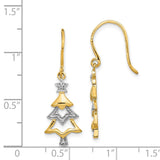 14k and Rhodium Diamond Christmas Tree Dangle Earrings-WBC-EM5541-002-YA