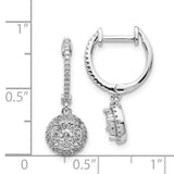 14k White Gold Diamond Hinged Hoop Earrings-WBC-EM5543-050-WA