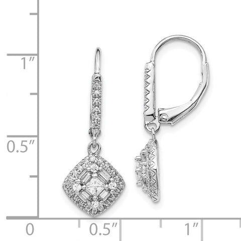 14k White Gold Diamond Leverback Earrings-WBC-EM5544-050-WA