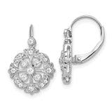 14k White Gold Diamond Leverback Earrings-WBC-EM5546-033-WA