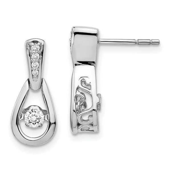 14k White Gold Vibrant Diamond Earrings-WBC-EM5548-025-WA