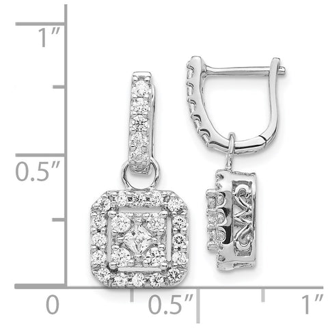 14k White Gold Diamond Hinged Earrings-WBC-EM5549-088-WA