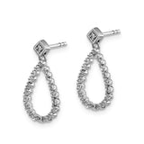 14k White Gold Diamond Teardrop Post Earrings-WBC-EM5550-025-WA