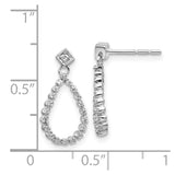 14k White Gold Diamond Teardrop Post Earrings-WBC-EM5550-025-WA