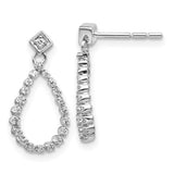 14k White Gold Diamond Teardrop Post Earrings-WBC-EM5550-025-WA