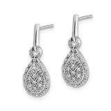 14k White Gold Diamond Teardrop Post Earrings-WBC-EM5554-016-WA