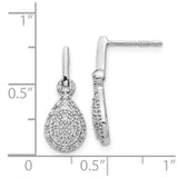 14k White Gold Diamond Teardrop Post Earrings-WBC-EM5554-016-WA