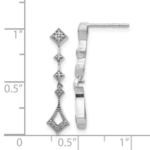 14k White Gold Diamond Vintage Earrings-WBC-EM5555-010-WA