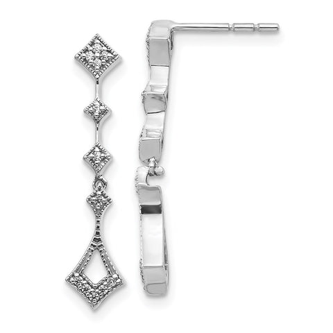 14k White Gold Diamond Vintage Earrings-WBC-EM5555-010-WA