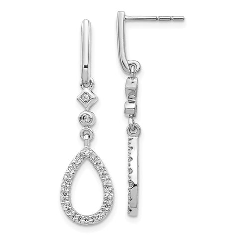 14k White Gold Diamond Teardrop Earrings-WBC-EM5558-025-WA