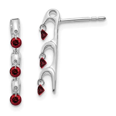 14k White Gold Red Diamond Earrings-WBC-EM5580-RD-033-WA