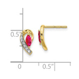 10k Diamond and Ruby Earrings-WBC-EM5592-RU-005-1YA