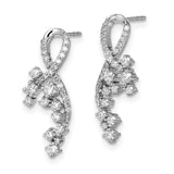 14k White Gold Fancy Florina Diamond Post Earrings-WBC-EM6790-050-WA