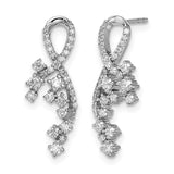 14k White Gold Fancy Florina Diamond Post Earrings-WBC-EM6790-050-WA