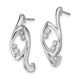 14k White Gold Fancy Diamond Post Earrings-WBC-EM6827-006-WA