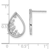 14k White Gold Polished Teardrop Post Earrings-WBC-EM6829-033-WA