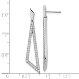 14k White Gold Diamond Triangle Post Earrings-WBC-EM6855-075-WA