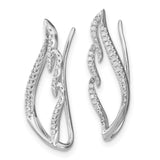 14k White Gold Diamond Wing Ear Climbers-WBC-EM6859-025-WA