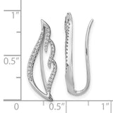 14k White Gold Diamond Wing Ear Climbers-WBC-EM6859-025-WA