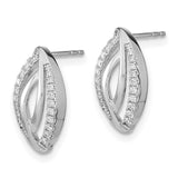 14k White Gold Diamond Post Earrings-WBC-EM6892-020-WA