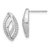 14k White Gold Diamond Post Earrings-WBC-EM6892-020-WA