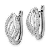 14k White Gold Diamond Hinged Hoop Earrings-WBC-EM6893-033-WA