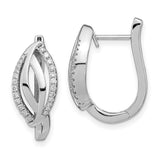 14k White Gold Diamond Hinged Hoop Earrings-WBC-EM6893-033-WA