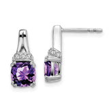 10k White Gold Amethyst and Diamond Earrings-WBC-EM7074-AM-007-1WA