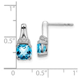 10k White Gold Blue Topaz and Diamond Earrings-WBC-EM7074-BT-007-1WA