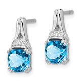 14k White Gold Blue Topaz and Diamond Earrings-WBC-EM7074-BT-007-WA