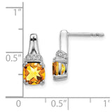 10k White Gold Citrine and Diamond Earrings-WBC-EM7074-CI-007-1WA