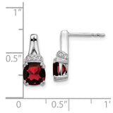 10k White Gold Garnet and Diamond Earrings-WBC-EM7074-GA-007-1WA